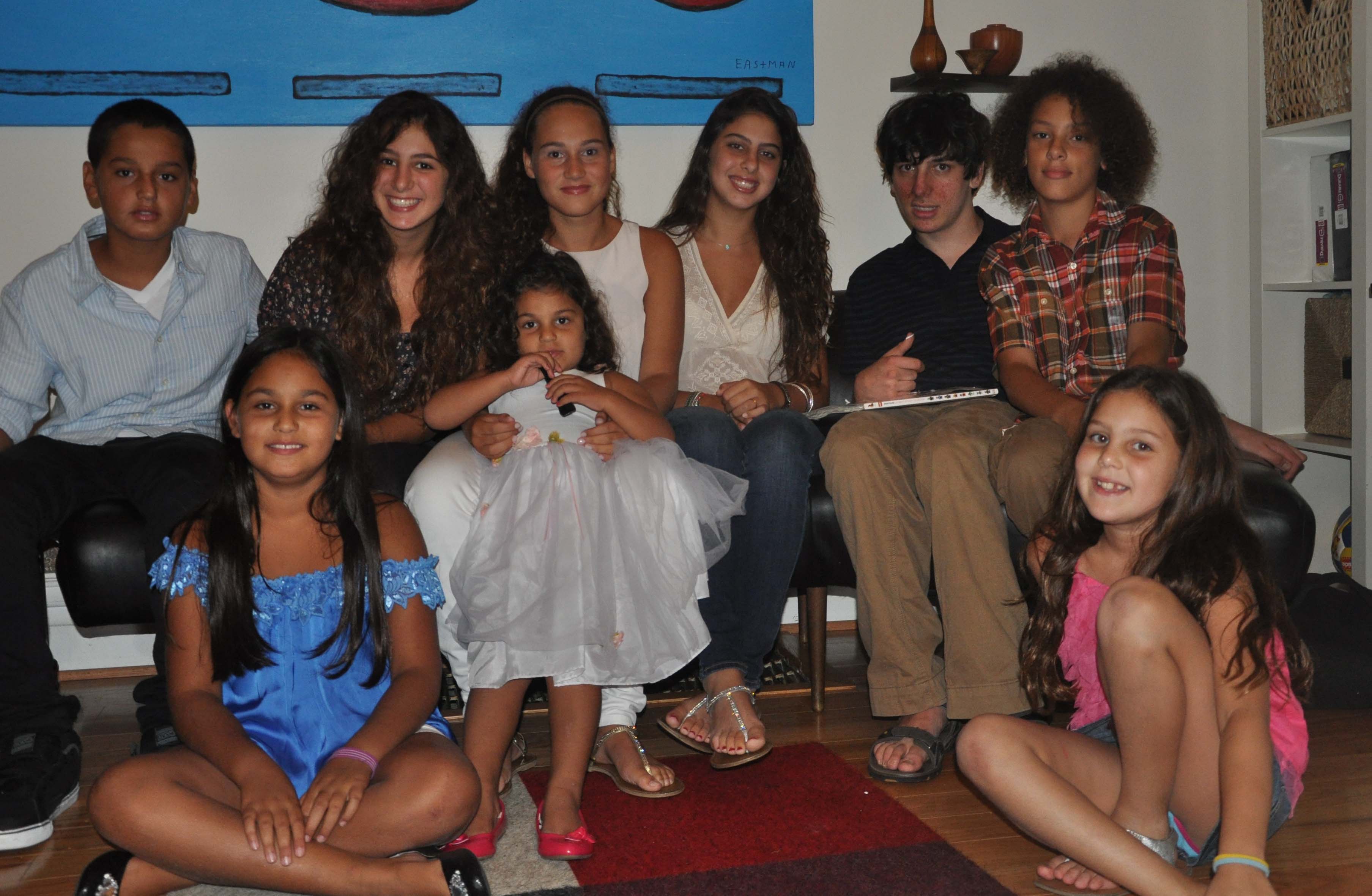 Nine grandchildren together